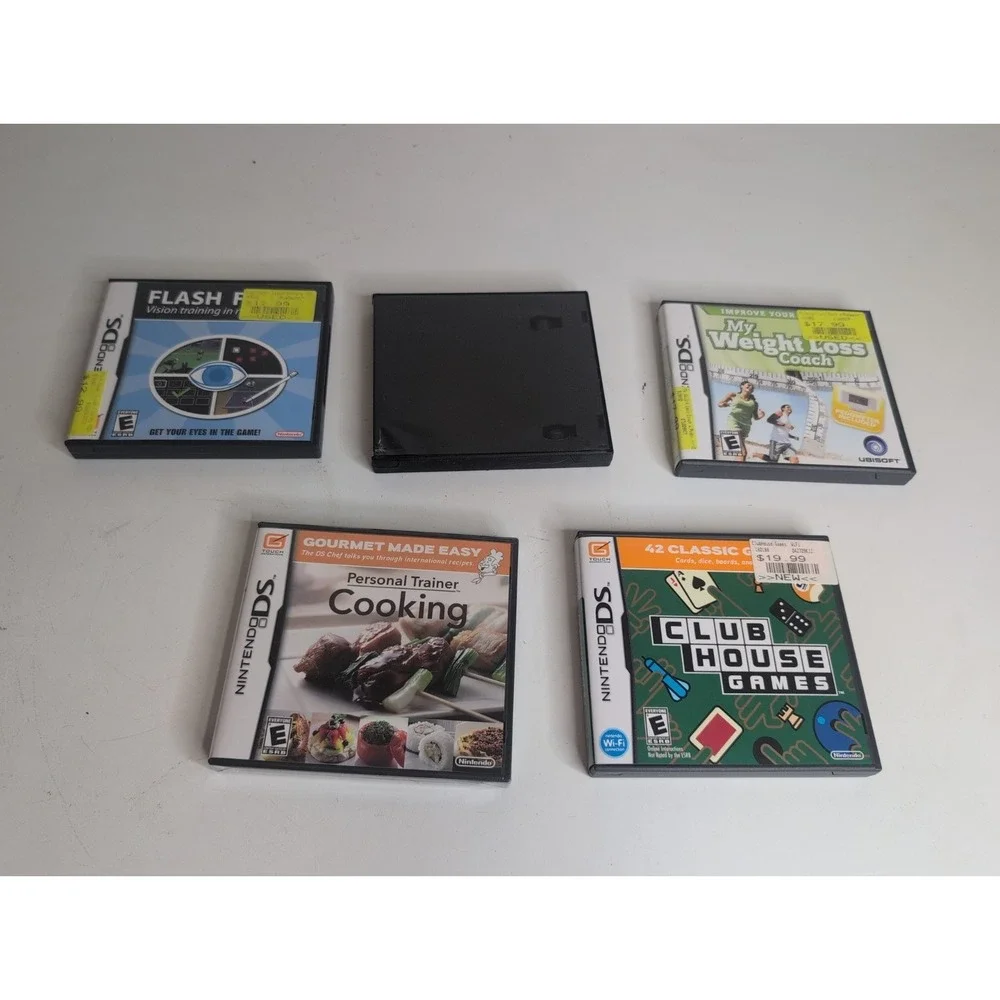 Lot Of 5 Nintendo DS Games Flash Focus Weight Loss Brain Cooking Puzzle